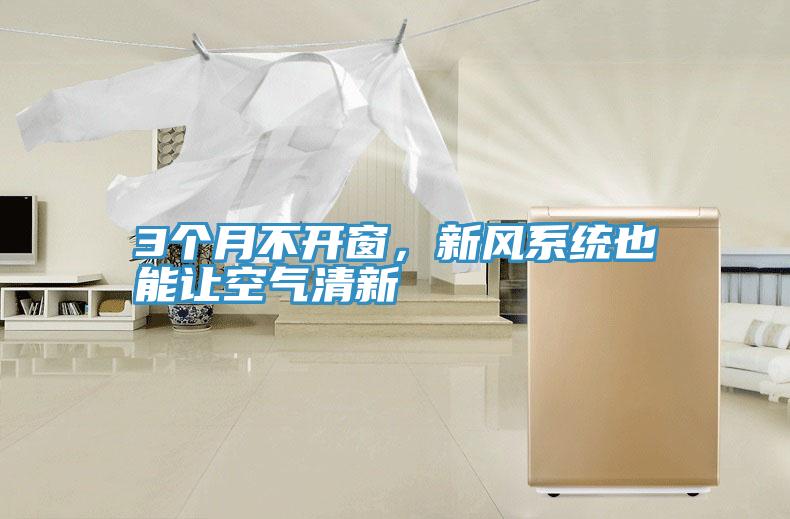 3個月不開窗,新風系統也能讓空氣清新