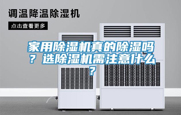 家用除濕機真的除濕嗎？選除濕機需注意什么？