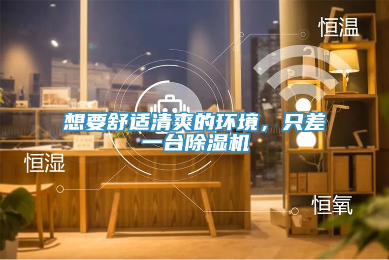 想要舒適清爽的環境，只差一臺除濕機