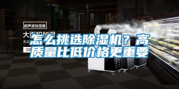 怎么挑選除濕機？高質量比低價格更重要