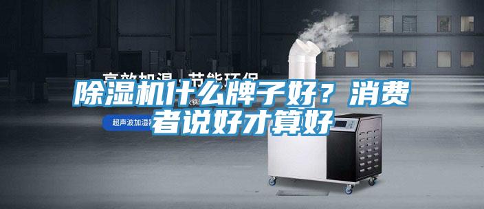 除濕機什么牌子好？消費者說好才算好