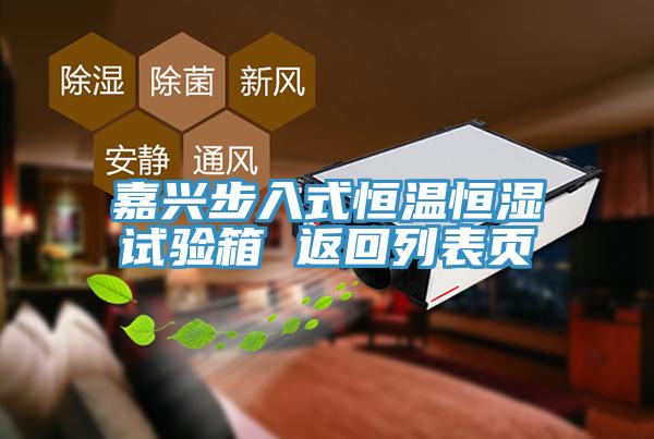 嘉興步入式恒溫恒濕試驗箱 返回列表頁