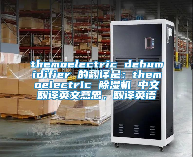 themoelectric dehumidifier 的翻譯是：themoelectric 除濕機 中文翻譯英文意思，翻譯英語