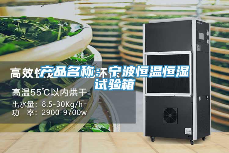 產品名稱：寧波恒溫恒濕試驗箱