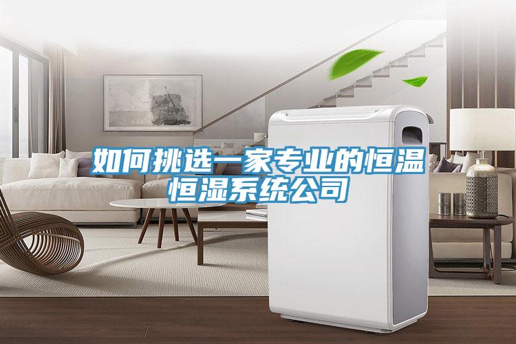 如何挑選一家專業的恒溫恒濕系統公司
