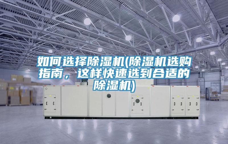 如何選擇除濕機(除濕機選購指南,這樣快速選到合適的除濕機)