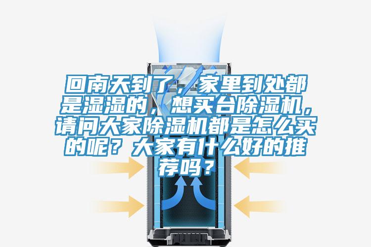 回南天到了，家里到處都是濕濕的，想買臺除濕機，請問大家除濕機都是怎么買的呢？大家有什么好的推薦嗎？