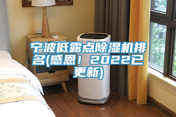 寧波低露點除濕機排名(感恩！2022已更新)