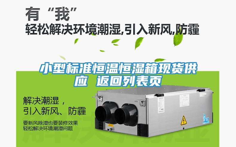 小型標準恒溫恒濕箱現貨供應 返回列表頁