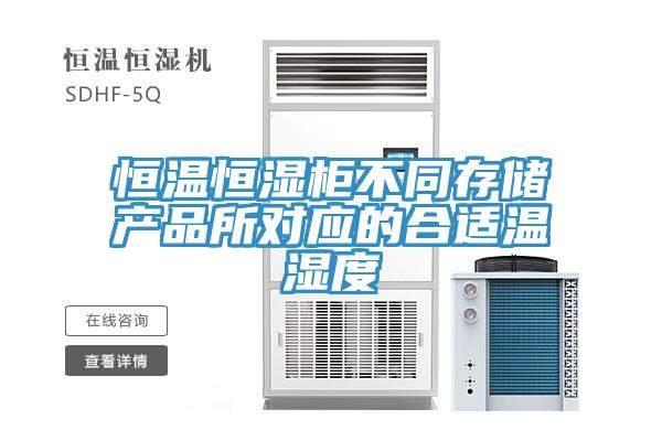 恒溫恒濕柜不同存儲產品所對應的合適溫濕度