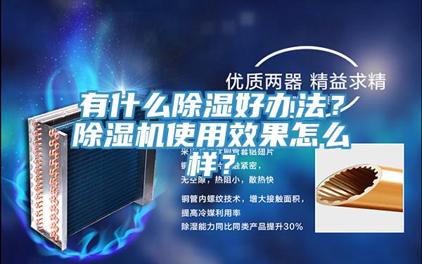 有什么除濕好辦法？除濕機使用效果怎么樣？