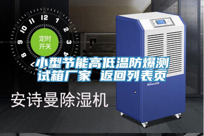 小型節(jié)能高低溫防爆測(cè)試箱廠(chǎng)家 返回列表頁(yè)