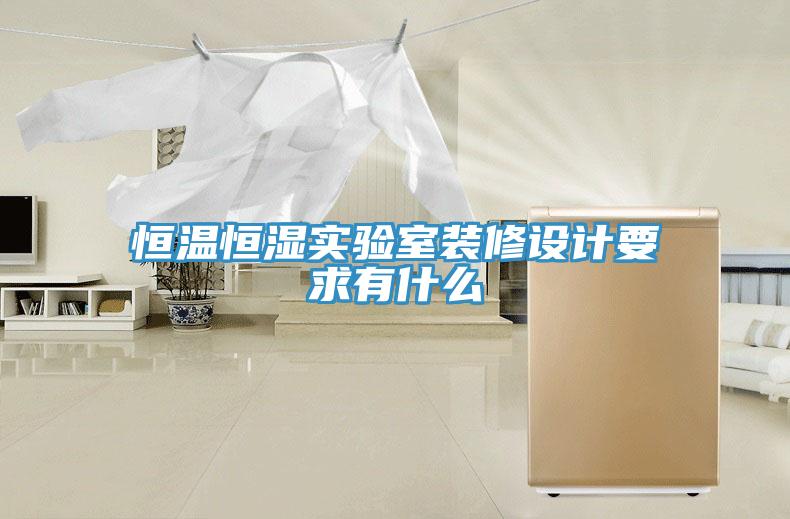 恒溫恒濕實驗室裝修設計要求有什么