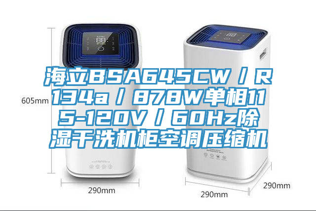 海立BSA645CW/R134a/878W單相115-120V/60Hz除濕干洗機(jī)柜空調(diào)壓縮機(jī)