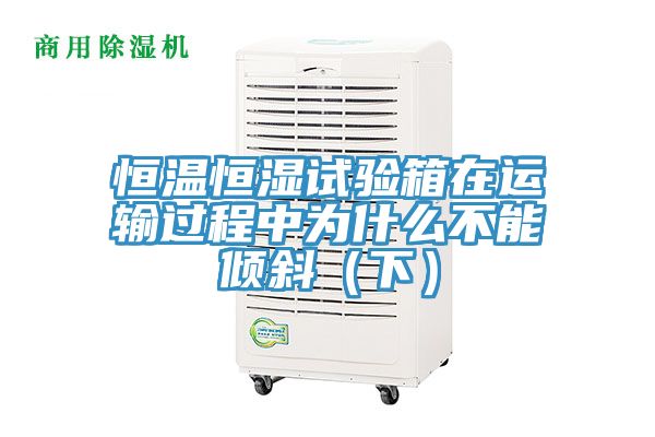 恒溫恒濕試驗(yàn)箱在運(yùn)輸過(guò)程中為什么不能傾斜(下)