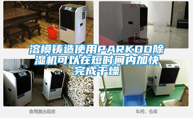 溶模鑄造使用PARKOO除濕機可以在短時間內加快完成干燥