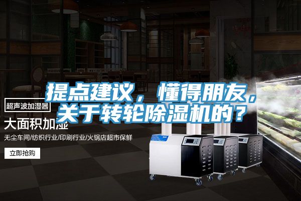 提點(diǎn)建議，懂得朋友，關(guān)于轉(zhuǎn)輪除濕機(jī)的？