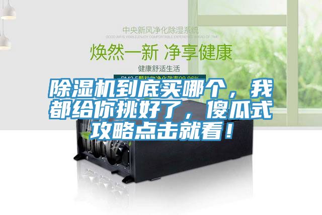 除濕機到底買哪個,我都給你挑好了,傻瓜式攻略點擊就看!