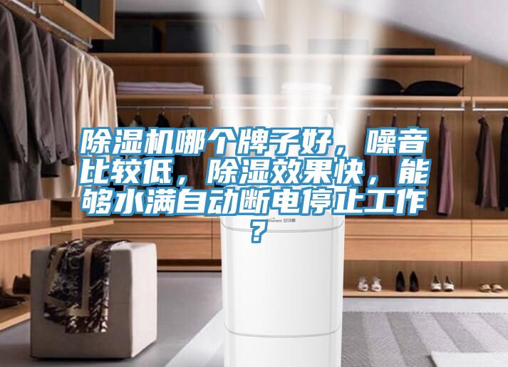 除濕機哪個牌子好，噪音比較低，除濕效果快，能夠水滿自動斷電停止工作？