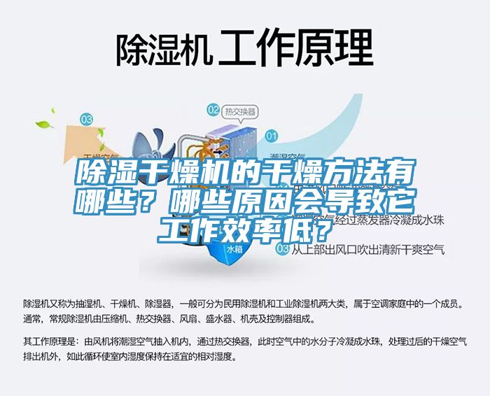 除濕干燥機的干燥方法有哪些?哪些原因會導致它工作效率低?