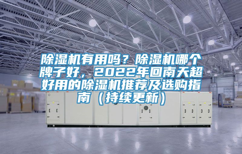 除濕機有用嗎？除濕機哪個牌子好，2022年回南天超好用的除濕機推薦及選購指南（持續更新）