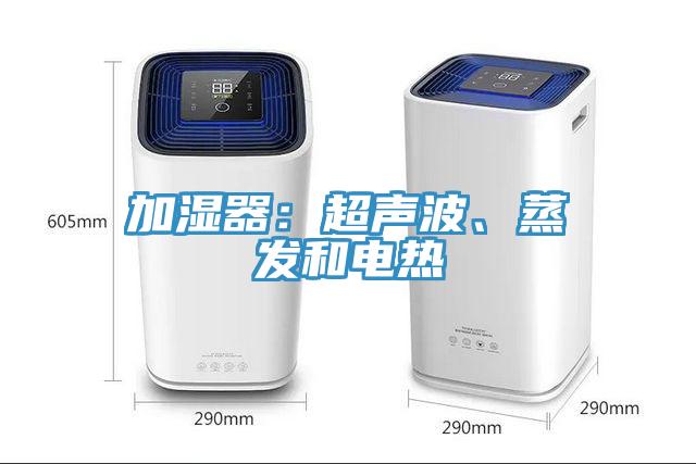 加濕器：超聲波、蒸發和電熱